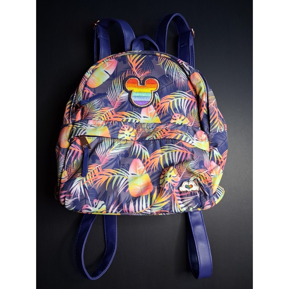 Disney Tropical Rainbow Collection Pride Mickey Backpack Purse Small